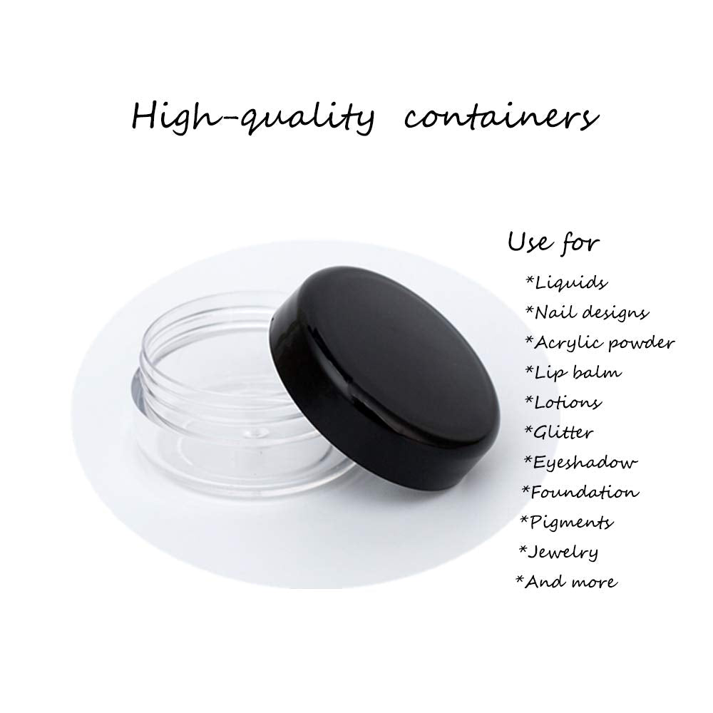 Zejia 20 Gram Plastic Cosmetic Jars With Lids, 20 Pieces Small Cosmetic Containers, Travel Size Sample Containers, Round Travel